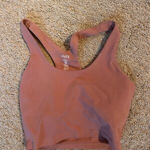 MATE the Label Dusty Rose Racerback Crop Tank